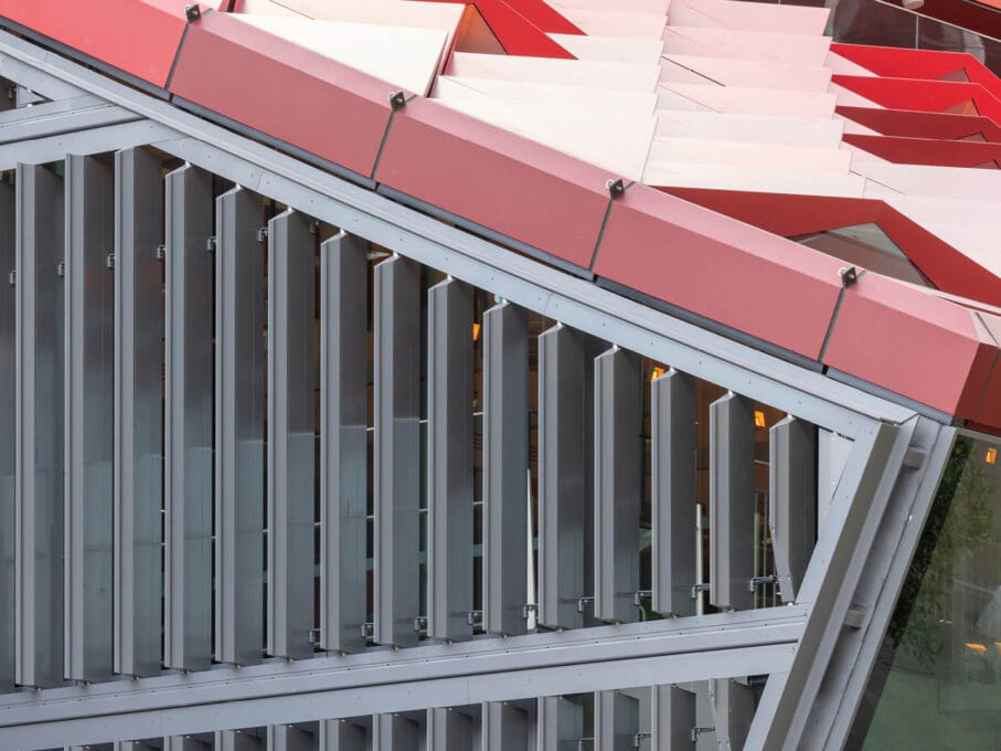 Sun shading louvres - PHIVE Civic Hub | Industrial Design Australia