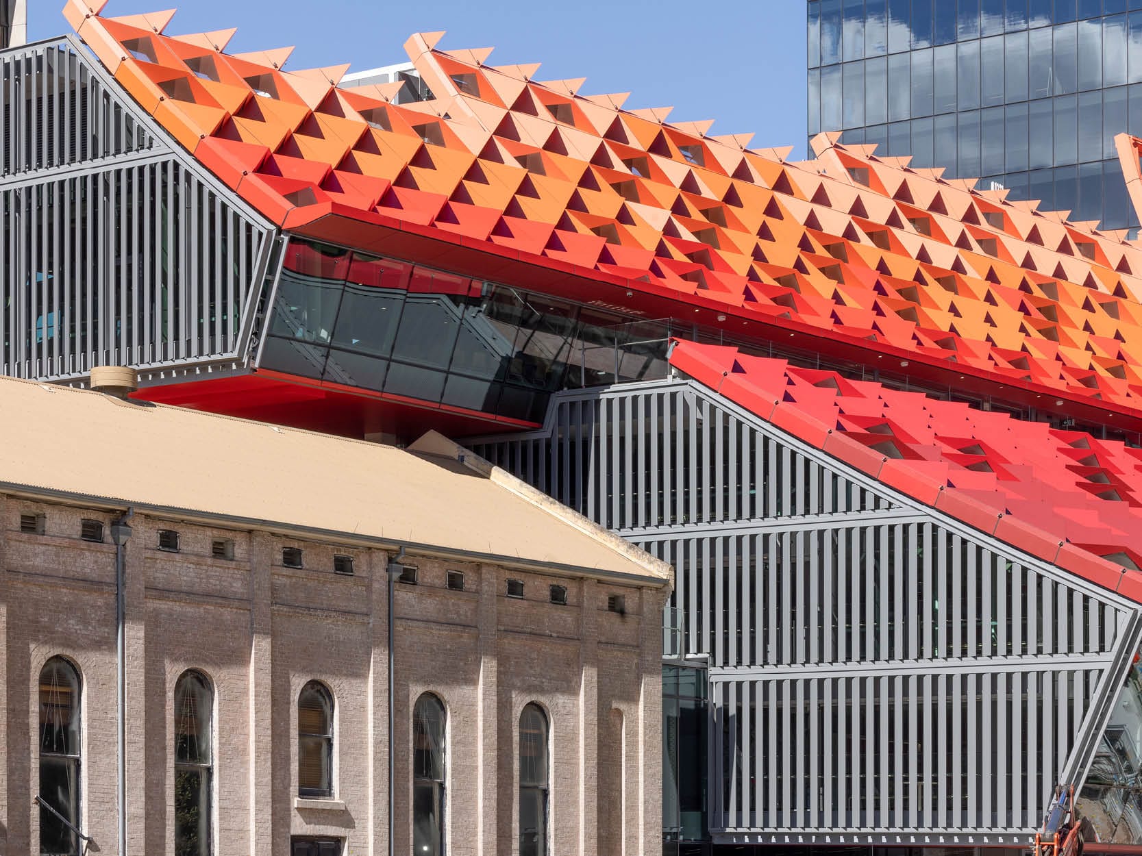 Sun shading louvres - PHIVE Civic Hub | Tilt Industrial Rooftop design