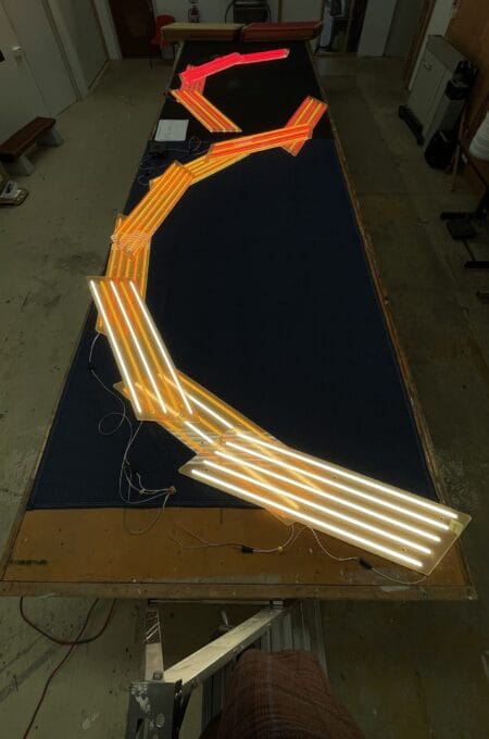 meagan streader. Public art. melbourne art. light artwork. liveability.