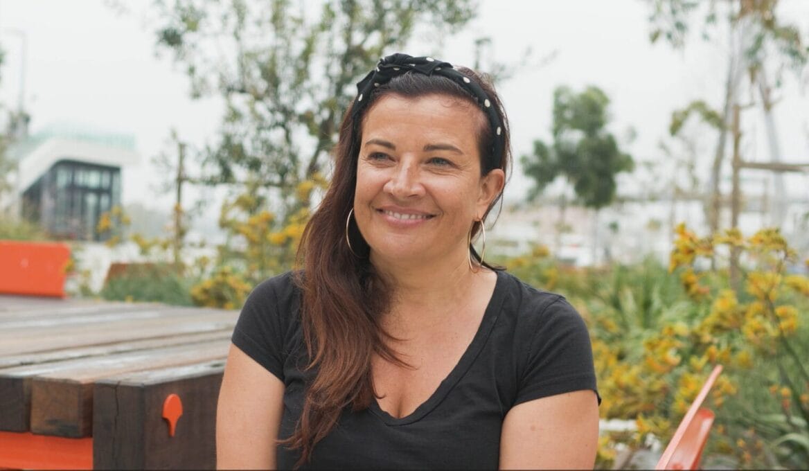 Alison Page discusses the inspiration behind the Land of the Giant Pippies artwork at the Sydney Fish Market