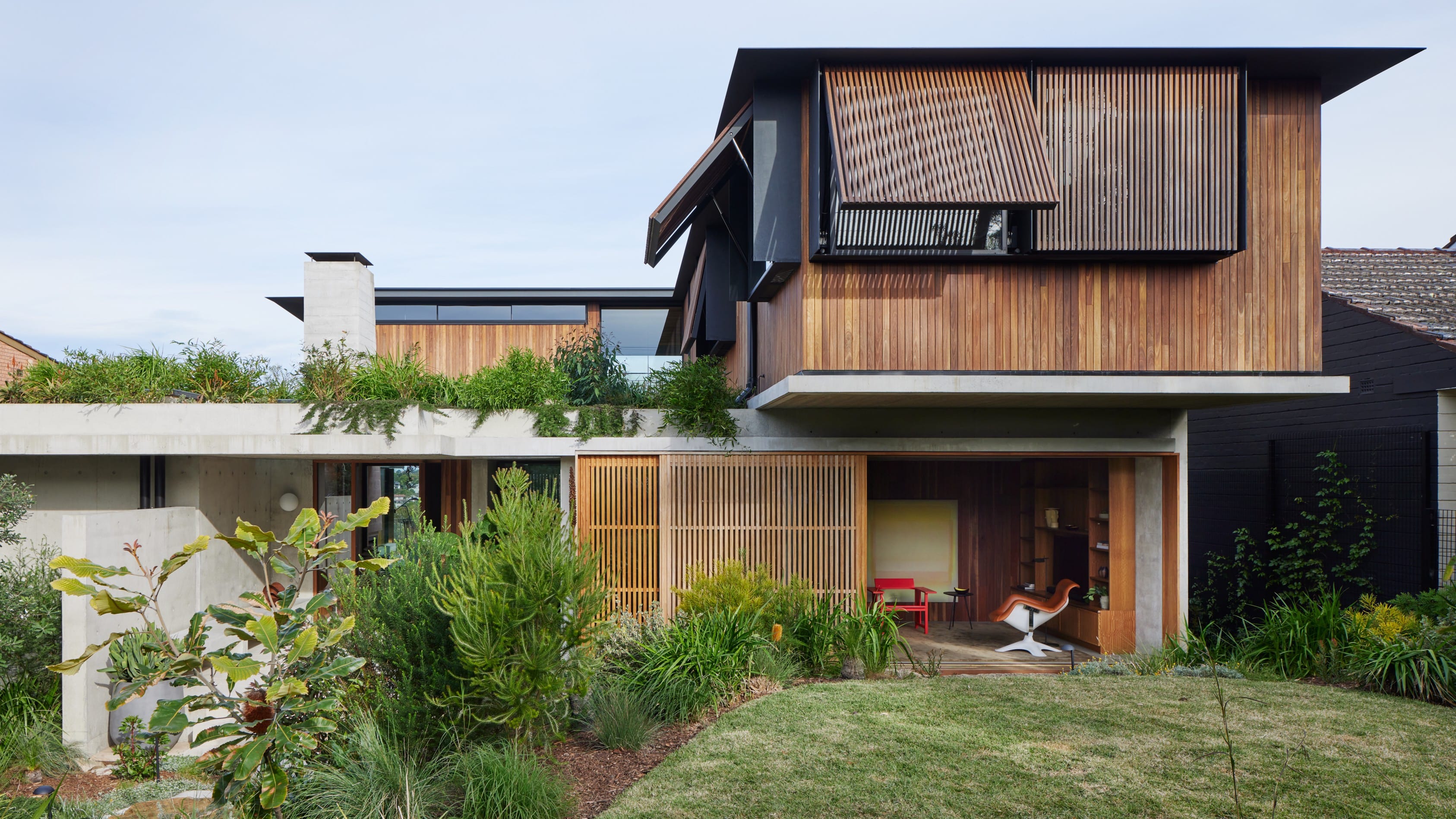 Castlecrag Courtyard by Downie North with operable windows by Tilt Industrial Design