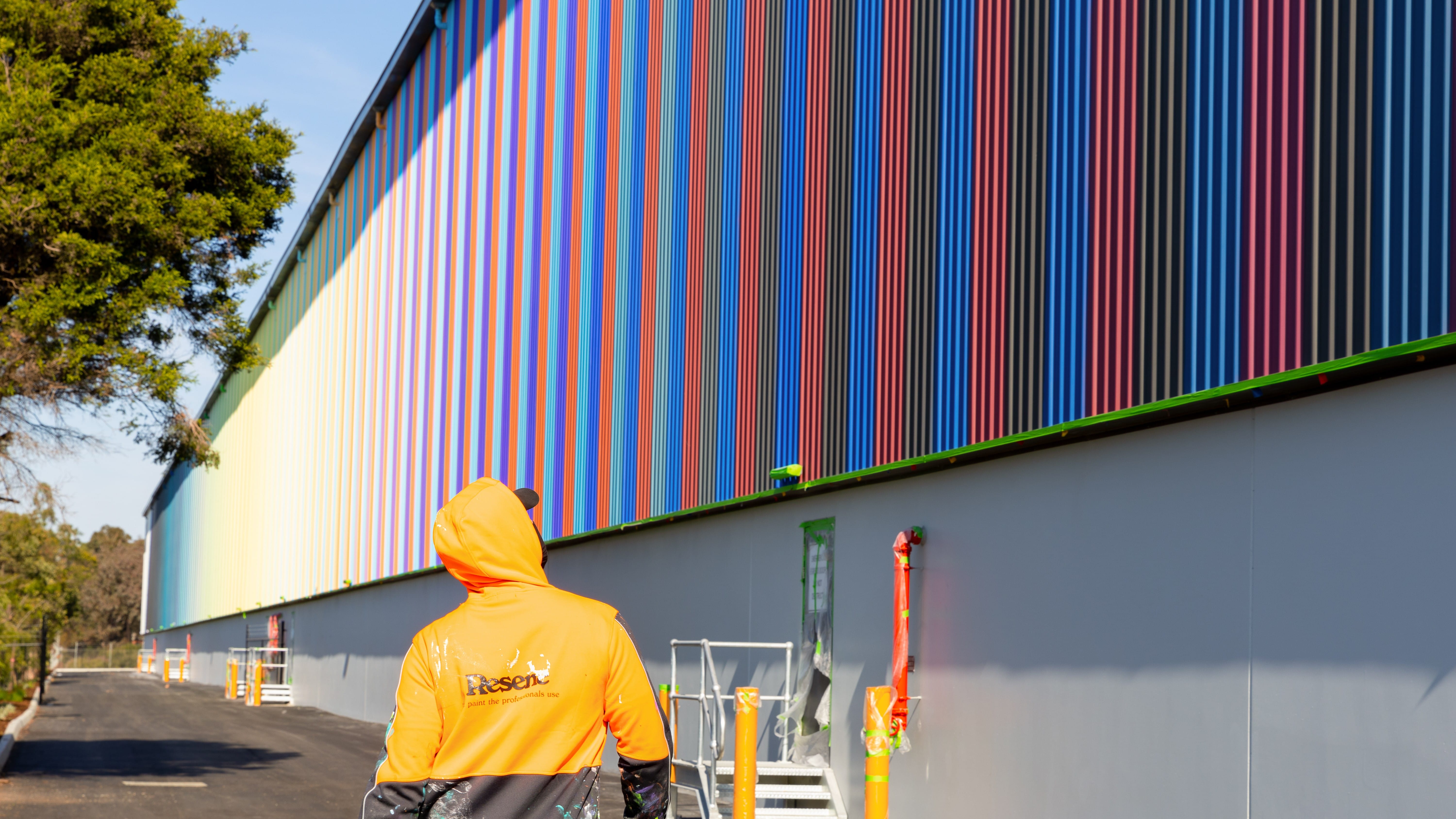 Chromatic Oscillation artwork by Drez in Laverton, Victoria.