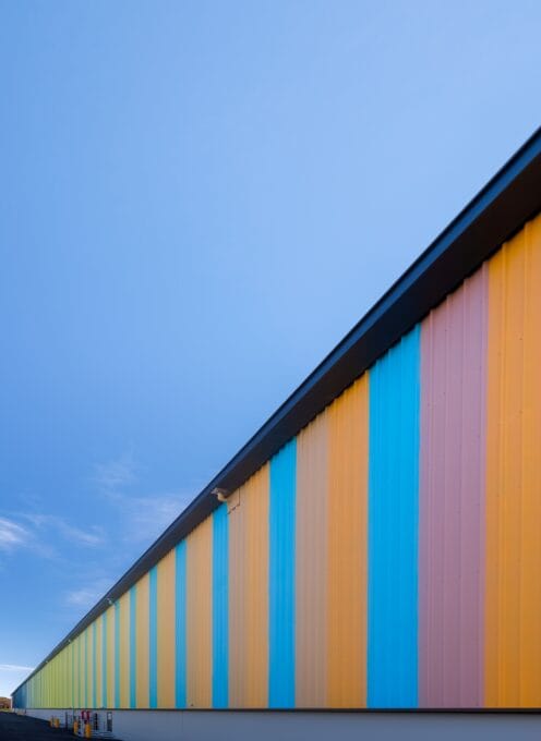 Chromatic Oscilliation mural by Drez for ESR Australia in Laverton, Victoria.